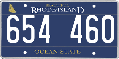 RI license plate 654460