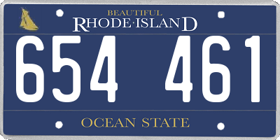 RI license plate 654461