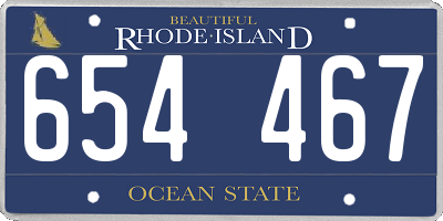 RI license plate 654467