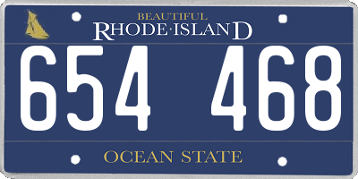 RI license plate 654468