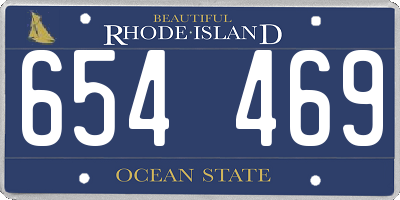 RI license plate 654469