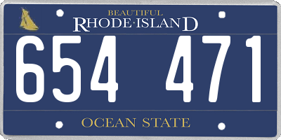 RI license plate 654471