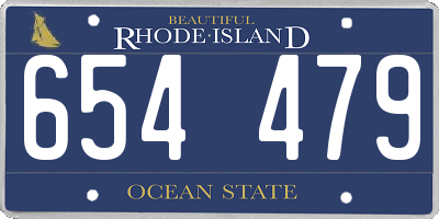 RI license plate 654479