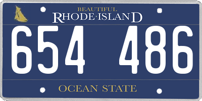 RI license plate 654486