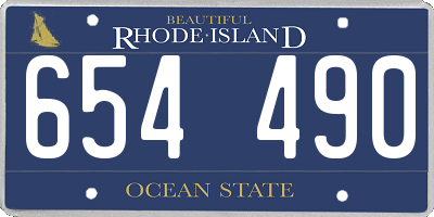 RI license plate 654490