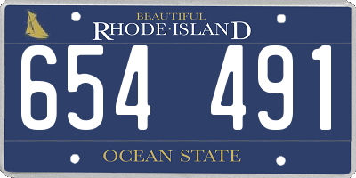 RI license plate 654491