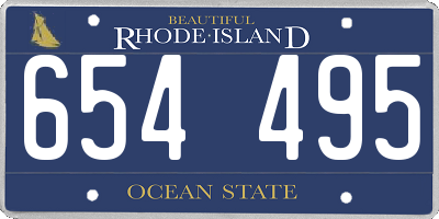 RI license plate 654495
