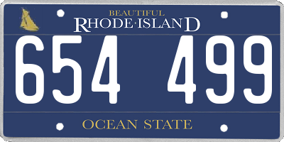 RI license plate 654499