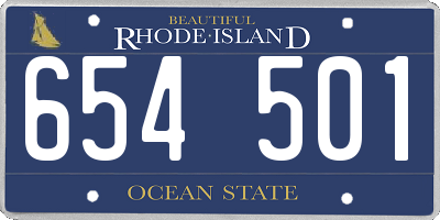 RI license plate 654501