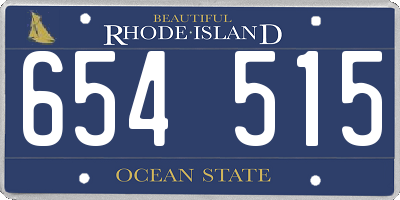 RI license plate 654515