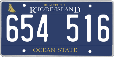 RI license plate 654516
