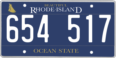 RI license plate 654517