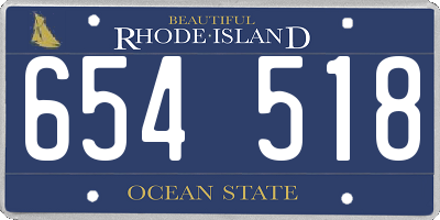 RI license plate 654518