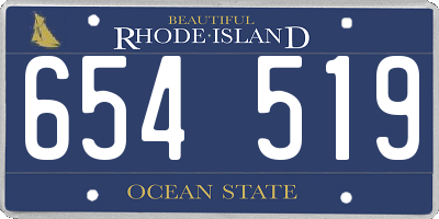 RI license plate 654519