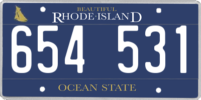 RI license plate 654531