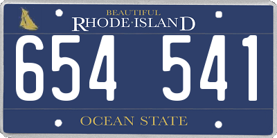 RI license plate 654541