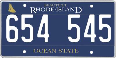 RI license plate 654545