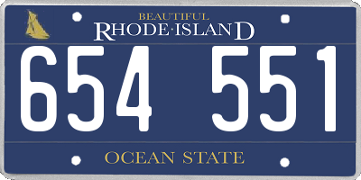 RI license plate 654551