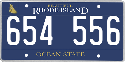 RI license plate 654556