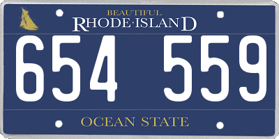 RI license plate 654559