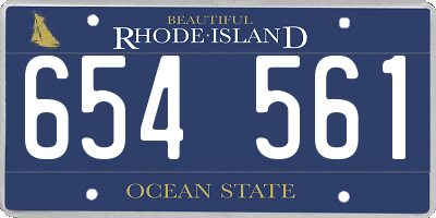 RI license plate 654561