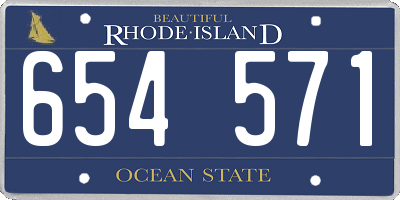 RI license plate 654571