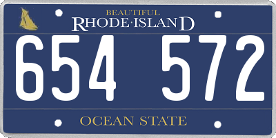 RI license plate 654572