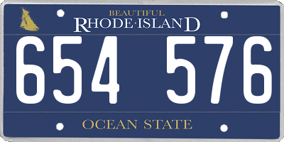 RI license plate 654576