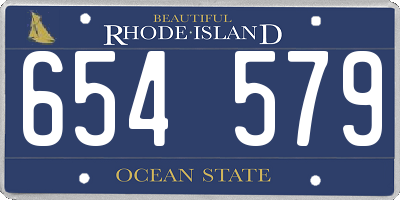 RI license plate 654579