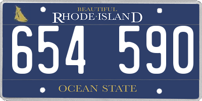 RI license plate 654590