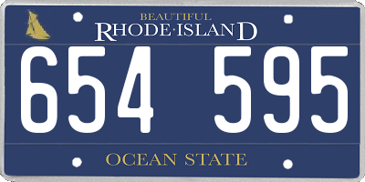 RI license plate 654595