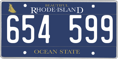 RI license plate 654599