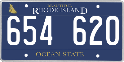 RI license plate 654620