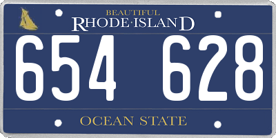RI license plate 654628