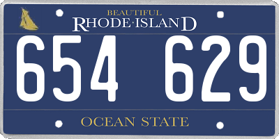 RI license plate 654629
