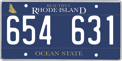 RI license plate 654631