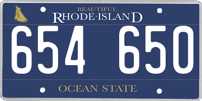 RI license plate 654650