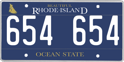 RI license plate 654654