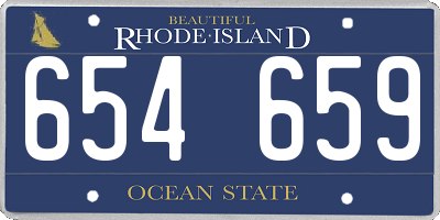 RI license plate 654659