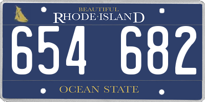 RI license plate 654682