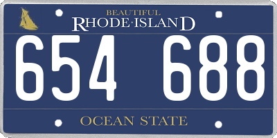 RI license plate 654688
