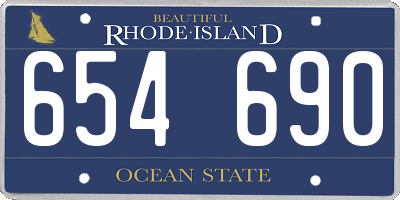 RI license plate 654690