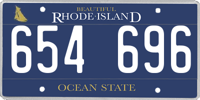 RI license plate 654696