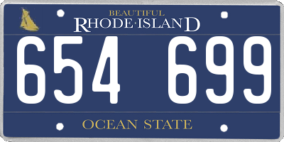 RI license plate 654699