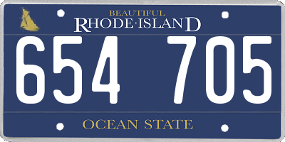 RI license plate 654705