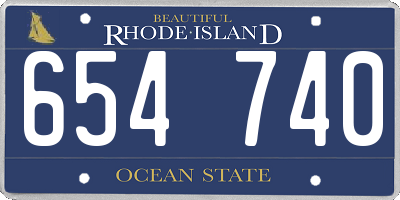 RI license plate 654740