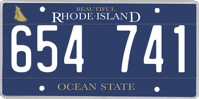 RI license plate 654741