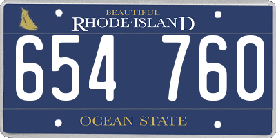 RI license plate 654760