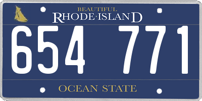 RI license plate 654771