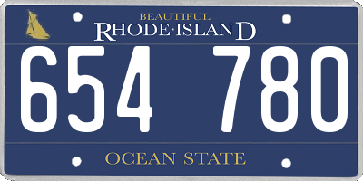 RI license plate 654780
